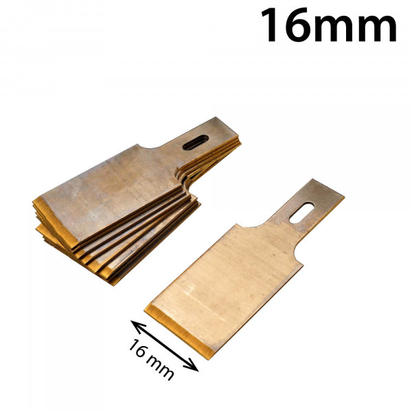 Beitelmesjes (10st ) Sponningschraper Titan coating 16mm