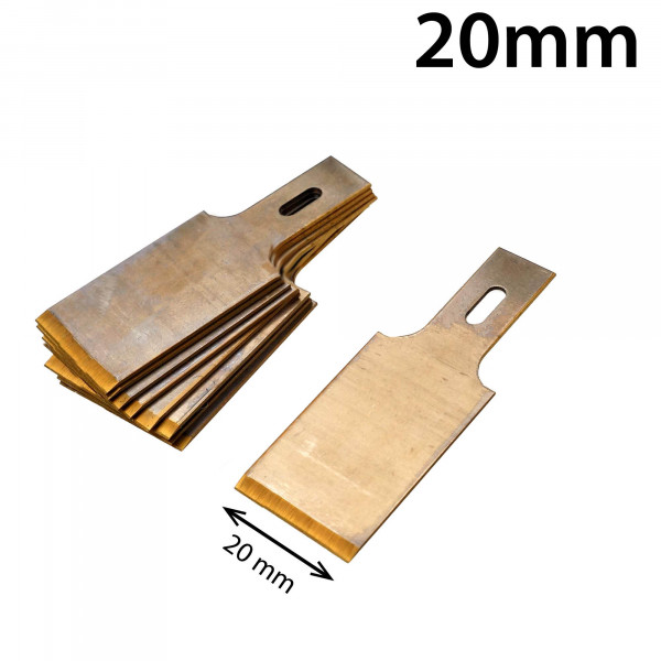 Beitelmesjes (10st ) Sponningschraper Titan coating 20mm