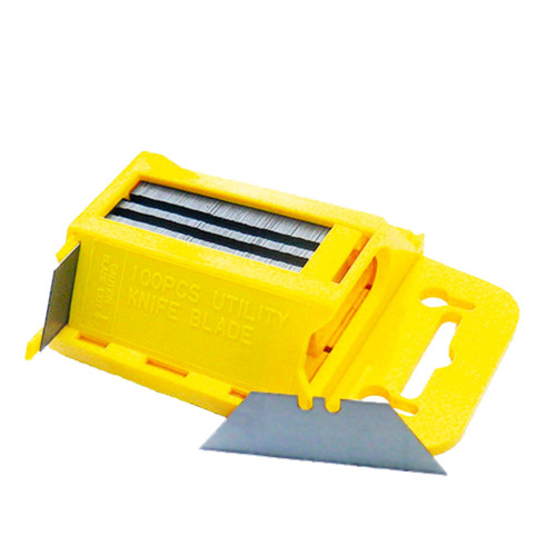 Trapezium reservemesjes met inkepingen (100st) in dispenser