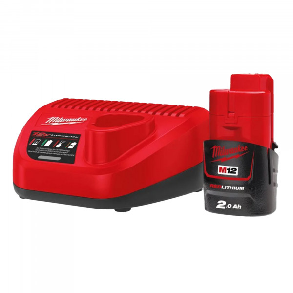 Milwaukee M12 accu en lader compleet
