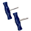 Set (2) handgrepen tbv snijdraad, blauw                        