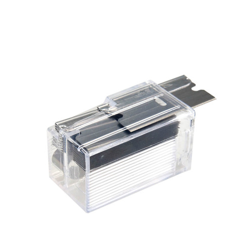 Schraapmes met inkeping 10st in dispenser 