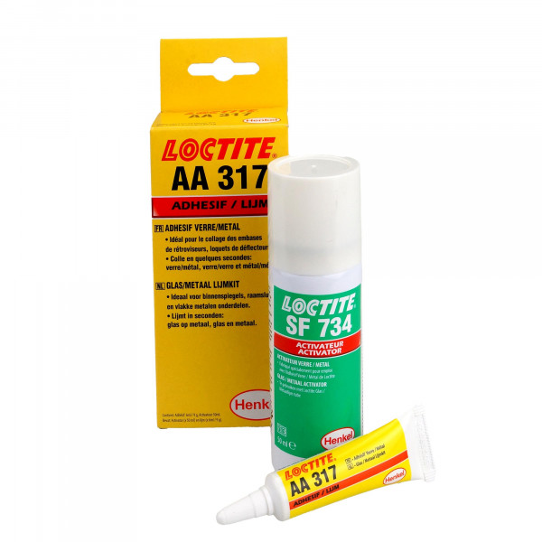 Loctite 317 glas/metaallijm 6ml & 734 Activator 50ml