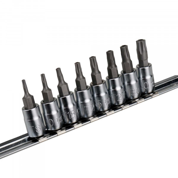 1/4" DR. Pentagram bitdoppenrailset 8-delig