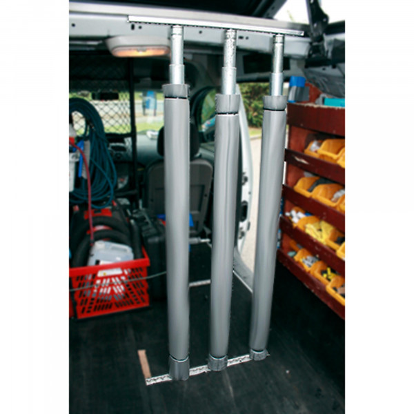 Telescopische stangen set compleet, 4 staanders, 2 rails