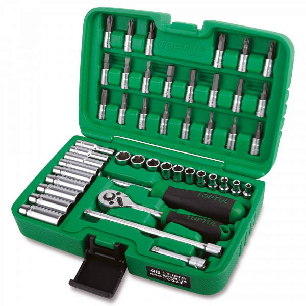 Profesionele doppenset 46-delig 1/4"