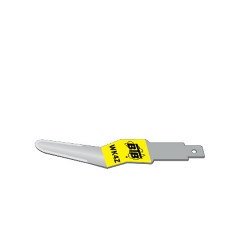 BTB  WK4Z  gebogen mes, gezet, 140mm
