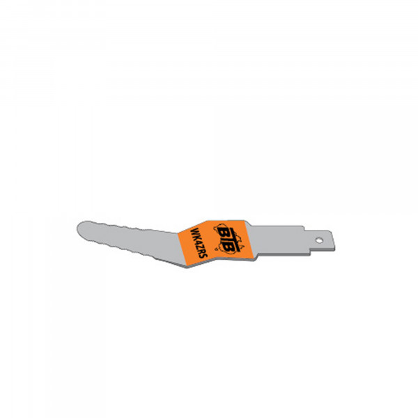 BTB WK4ZRS omgekeerd gebogen mes, gekarteld, gezet, 140mm