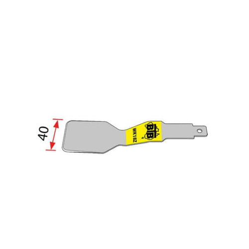 BTB WK18Z Breed vlak mes 140mm, 40mm breed gezet