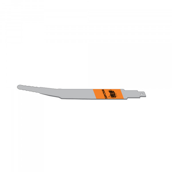 BTB WK24RS lange gebogen mes, gekarteld, omgedraaid, 240mm