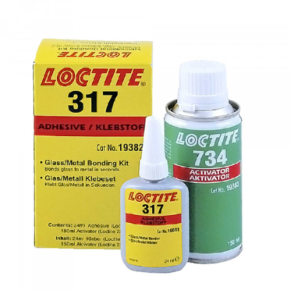 Loctite 317 glas/metaallijm 24ml & 734 Activator 150ml