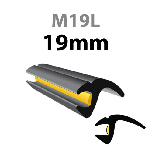 Raamlijst rubber universeel 19mm