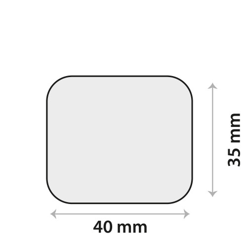 Sensor gel sticker 40 x 35mm, rechthoek