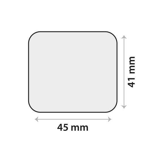Sensor gel sticker 45 x 41mm, rechthoek