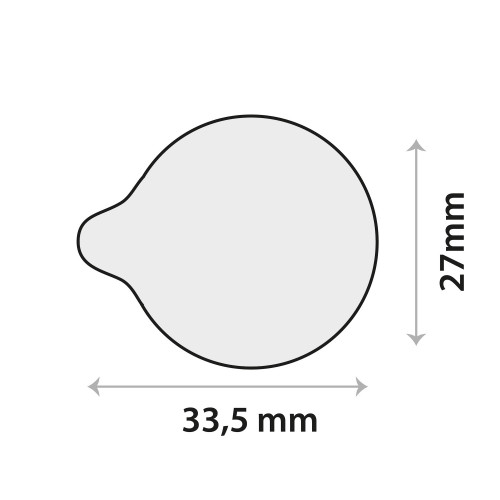 Sensor gel sticker Ø 27mm, druppelvorm