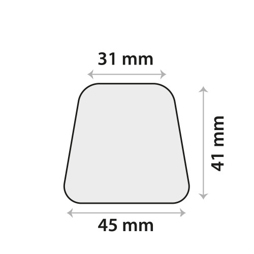Sensor gel sticker 41 x 45mm, trapezium
