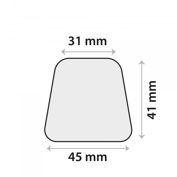 Sensor gel sticker 41 x 45mm, trapezium