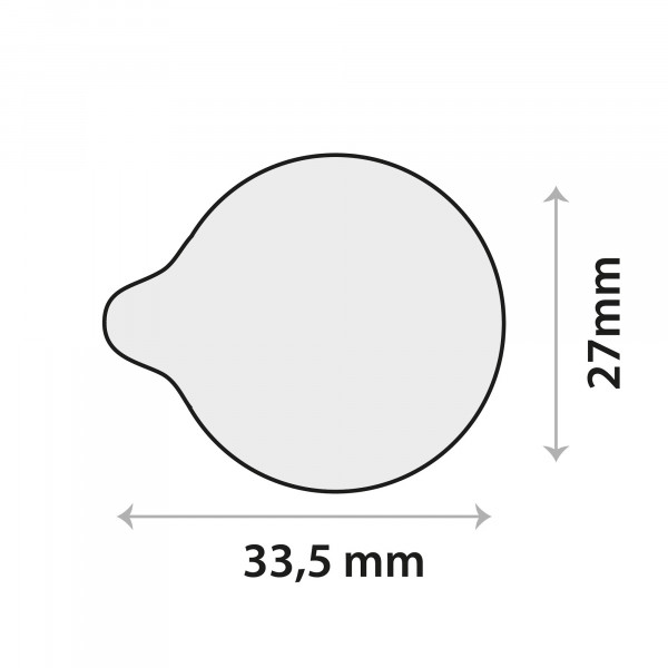 Sensor gel pad 27 x 33,5mm Druppelvorm