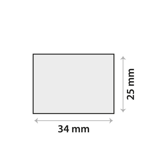 Sensor gel sticker 34x 25mm, rechthoek