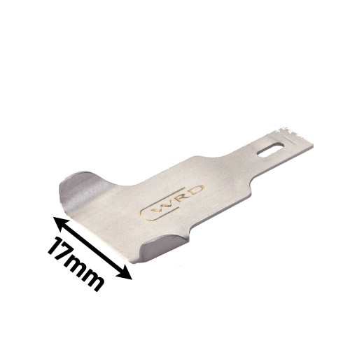 Beitelmes gebogen blad 17mm