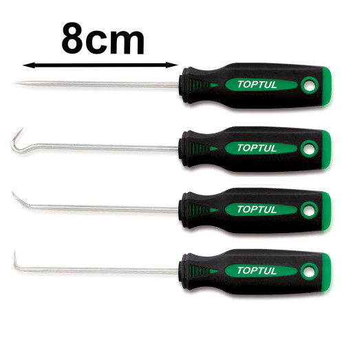 Mini hakenset (4 stuks) Toptul