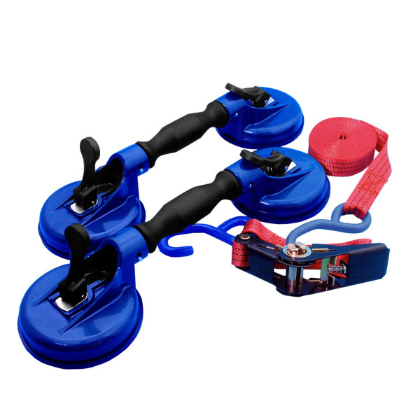 Zuigheffer set 2x11,5cm flexibel met spanband