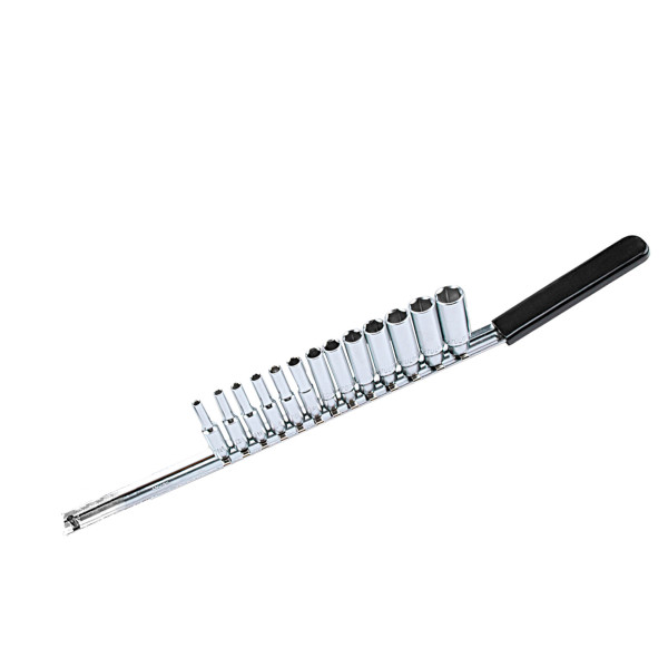 Toptul 13-delige diepe doppen-railset (1/4″ metrisch) 7-21mm