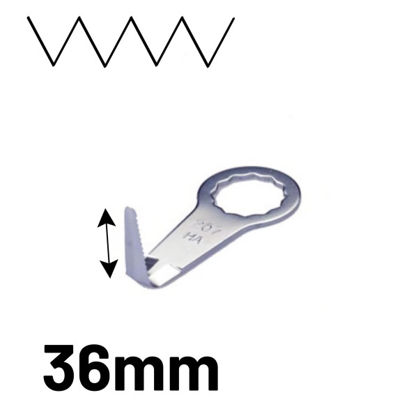 Fein mes 36mm L-vormig, getand [209] type 8