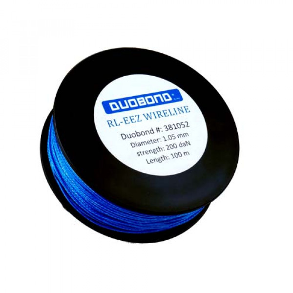 Duobond RL-eez wireline Rol/100 meter kunststof snijdraad 1mm, 200 daN. Blauw