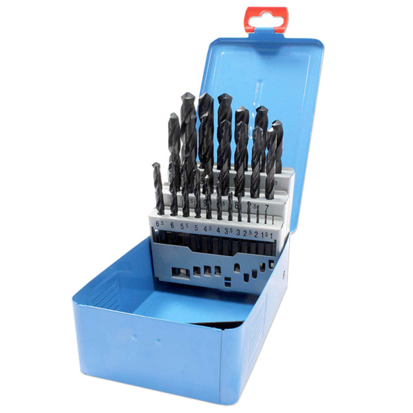 Spiraalboor set in cassette DIN 338 HSS geslepen 1-13 mm, 25-delig